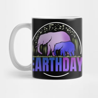 Logo Purple African Elefant Animals For Earth Day Mug